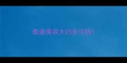 泰迪美容大约多少钱