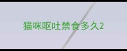 猫咪呕吐禁食多久