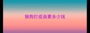 狼狗打疫苗要多少钱