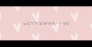 母边牧生育好还是不生好