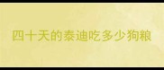 四十天的泰迪吃多少狗粮