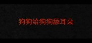 狗狗给狗狗舔耳朵