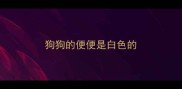 狗狗的便便是白色的