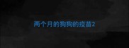 两个月的狗狗的疫苗