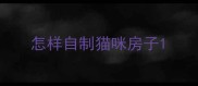 怎样自制猫咪房子