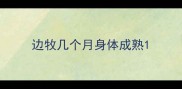 边牧几个月身体成熟