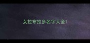 女拉布拉多名字大全