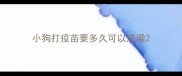 小狗打疫苗要多久可以洗澡