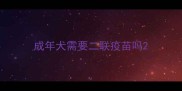 成年犬需要二联疫苗吗