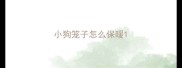 小狗笼子怎么保暖