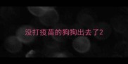 没打疫苗的狗狗出去了