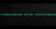 边牧四个月体重标准及喂养指南新手必看如何科学养出健康边境牧羊犬