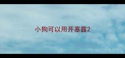 小狗可以用开塞露