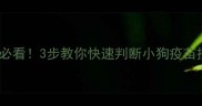 打疫苗前必看3步教你快速判断小狗疫苗接种状态