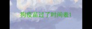 狗疫苗过了时间表