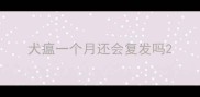 犬瘟一个月还会复发吗