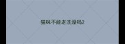 猫咪不能老洗澡吗