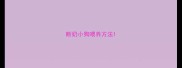 断奶小狗喂养方法