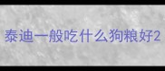 泰迪一般吃什么狗粮好