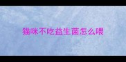 猫咪不吃益生菌怎么喂