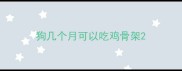 狗几个月可以吃鸡骨架