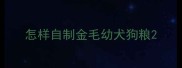 怎样自制金毛幼犬狗粮