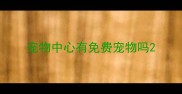 宠物中心有免费宠物吗