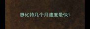 惠比特几个月速度最快