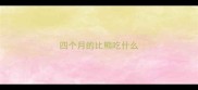 四个月的比熊吃什么