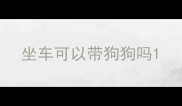 坐车可以带狗狗吗