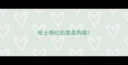 哈士奇吐的都是狗粮