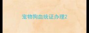 宠物狗血统证办理