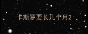 卡斯罗要长几个月
