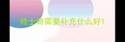 哈士奇需要补充什么好