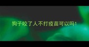狗子咬了人不打疫苗可以吗