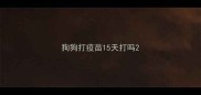 狗狗打疫苗15天打吗