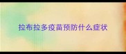 拉布拉多疫苗预防什么症状