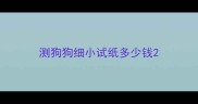 测狗狗细小试纸多少钱