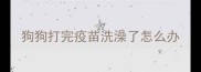 狗狗打完疫苗洗澡了怎么办