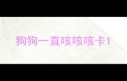 狗狗一直咳咳咳卡