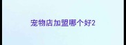 宠物店加盟哪个好