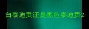 白泰迪贵还是黑色泰迪贵