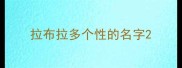 拉布拉多个性的名字