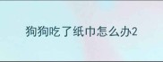 狗狗吃了纸巾怎么办