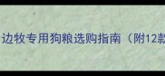 边牧家长必看边牧专用狗粮选购指南附12款科学喂养推荐