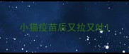 小猫疫苗后又拉又吐