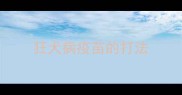 狂犬病疫苗的打法