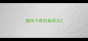 猫咪中毒的解毒法