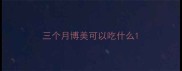 三个月博美可以吃什么