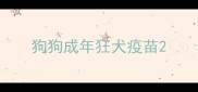 狗狗成年狂犬疫苗